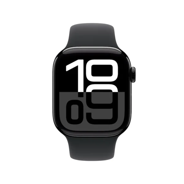 Apple Watch Series 10 42mm Jet Black Aluminium Case with Black Sport Band