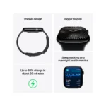 Apple Watch Series 10 42mm Jet Black Aluminium Case with Black Sport Band