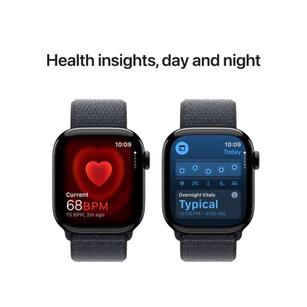 Apple Watch Series 10 42mm Jet Black Aluminium Case with Ink Sport Loop