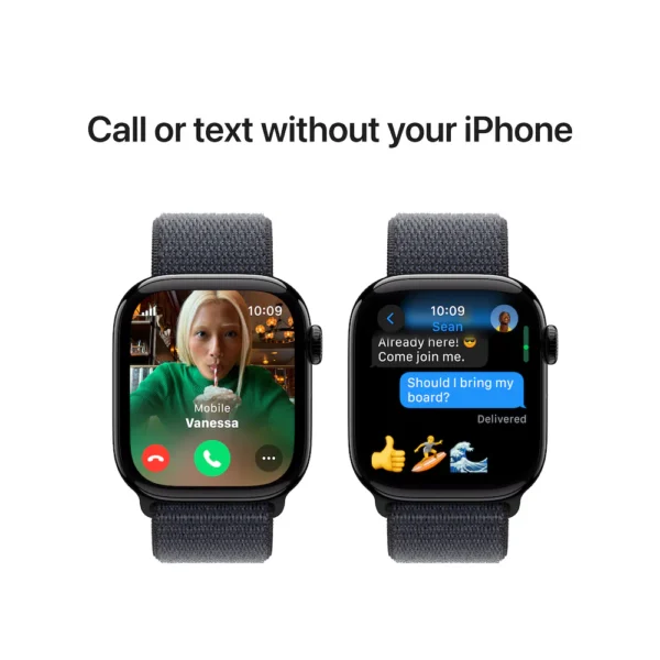 Apple Watch Series 10 42mm Jet Black Aluminium Case with Ink Sport Loop