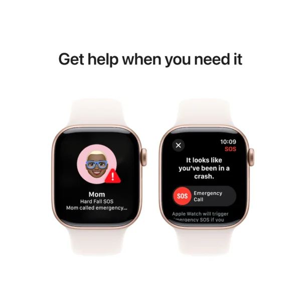 Apple Watch Series 10 46mm Rose Gold Aluminium Case with Light Blush Sport Band