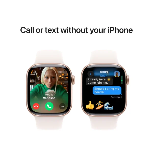 Apple Watch Series 10 46mm Rose Gold Aluminium Case with Light Blush Sport Band