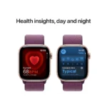 Apple Watch Series 10 - 42mm Rose Gold Aluminium Case with Plum Sport Loop