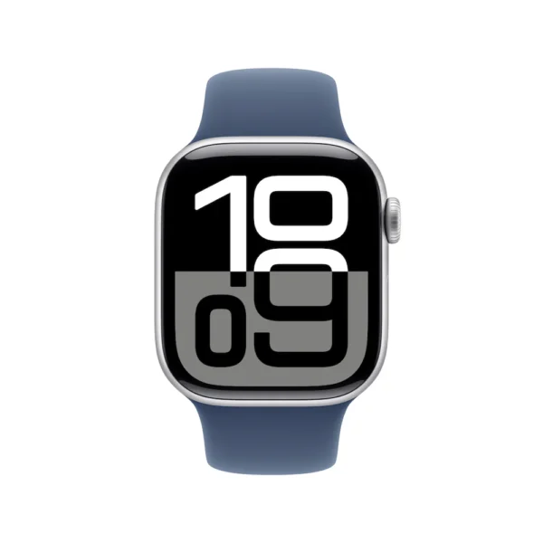 Apple Watch Series 10 42mm Silver Aluminium Case with Denim Sport Band