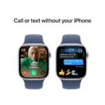 Apple Watch Series 10 42mm Silver Aluminium Case with Denim Sport Band