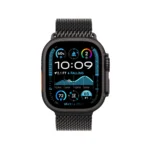 Apple Watch Ultra 2 Black Titanium Case with Black Milanese Loop