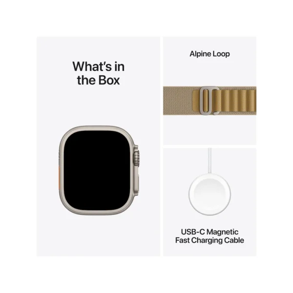 Apple Watch Ultra 2 Titanium Case with Tan Alpine Loop