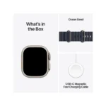 Apple Watch Ultra 2 Titanium Case with Blue Trail Loop