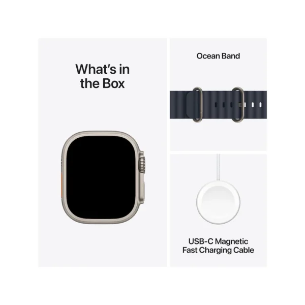 Apple Watch Ultra 2 Titanium Case with Blue Trail Loop