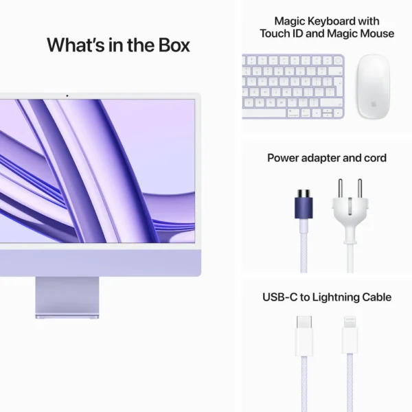 iMac with Retina 4.5K display | Apple M3 Chip | 8- Core CPU | 10-Core GPU | 512GB