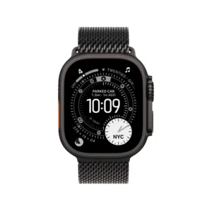 Apple Watch Ultra 3 Black Titanium Case with Titanium Milanese Loop (2)